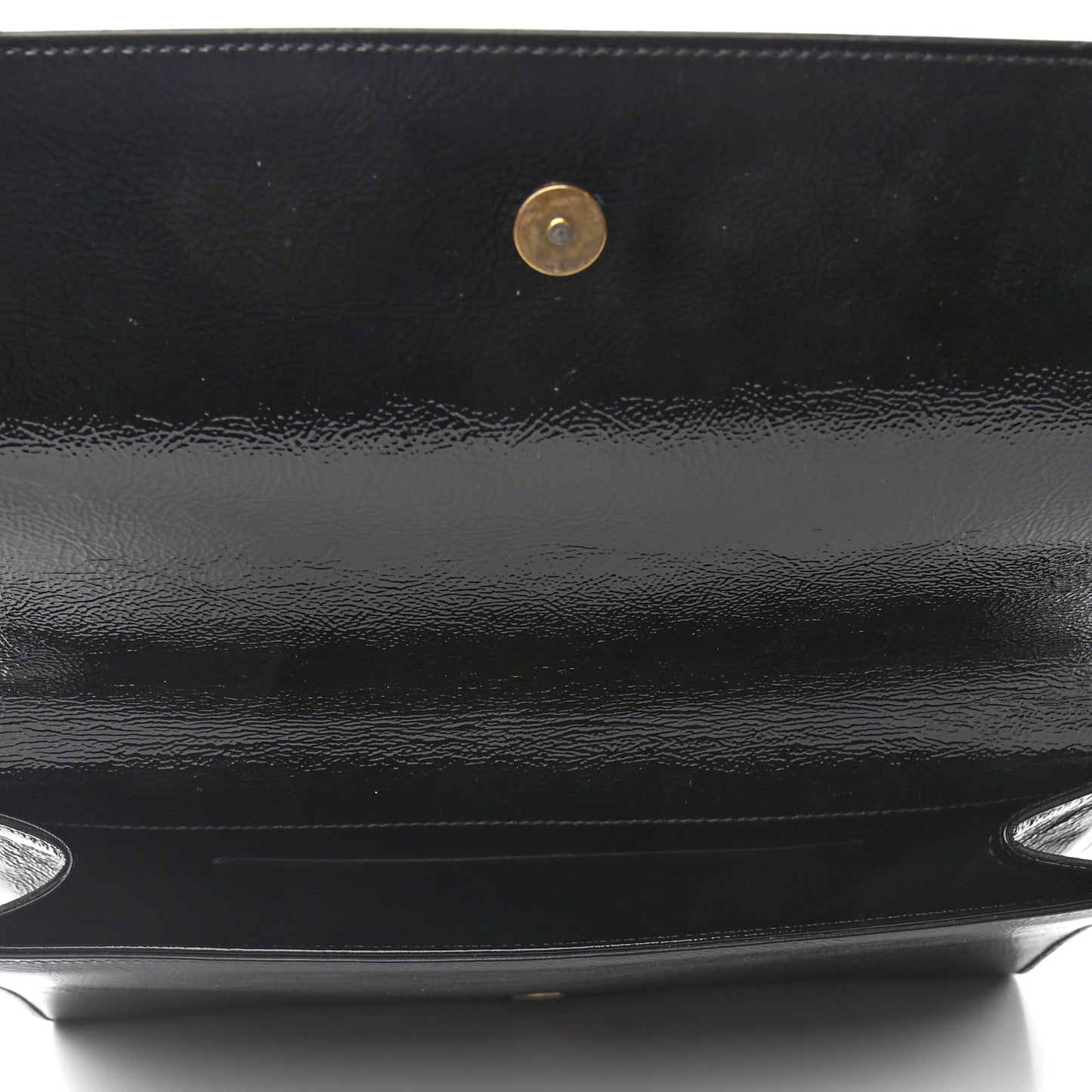Textured Patent Monogram Large Belle De Jour Clutch Black