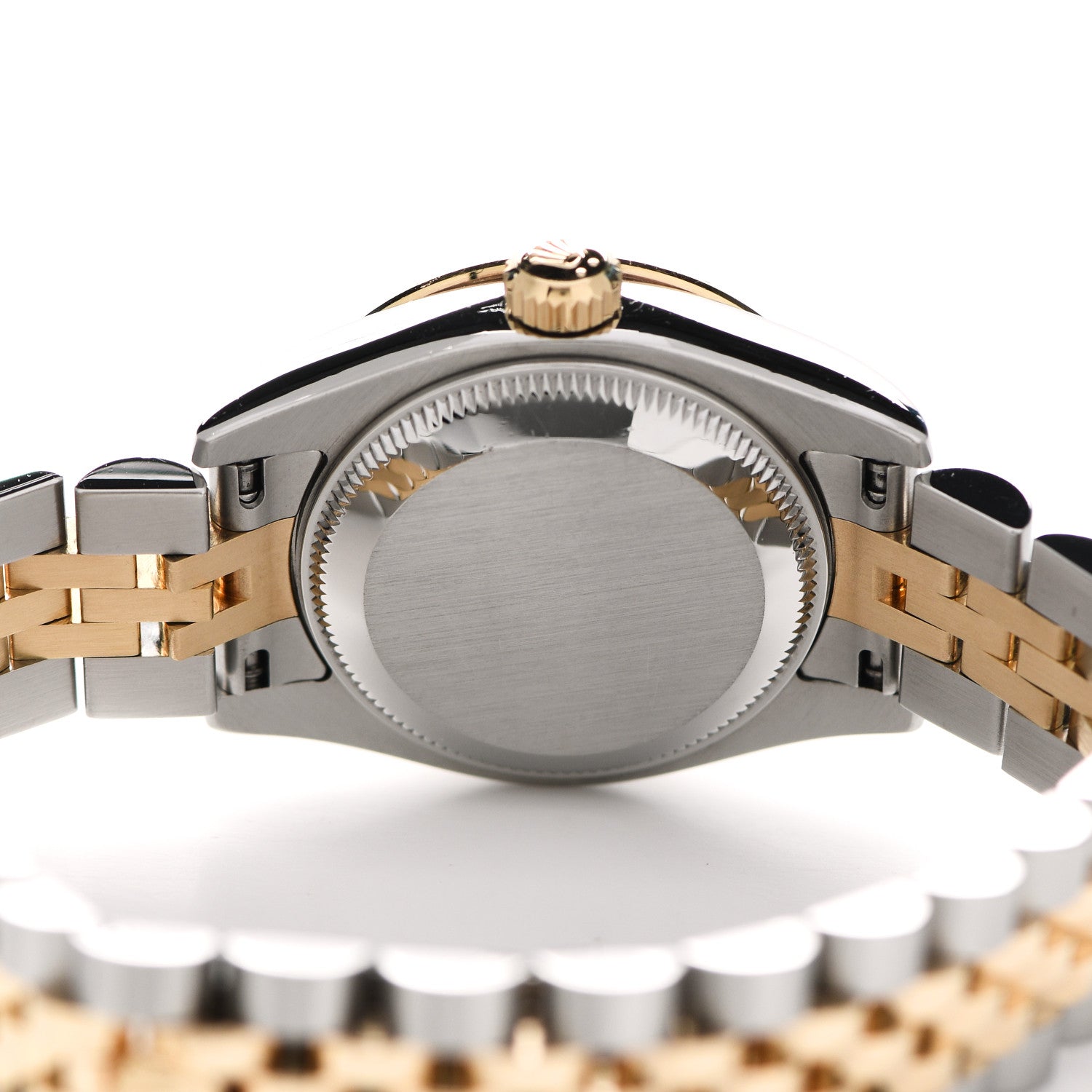 Rolex Stainless Steel 18K Yellow Gold Diamond 26mm Oyster Perpetual Datejust Watch Black 179313 4 of 5