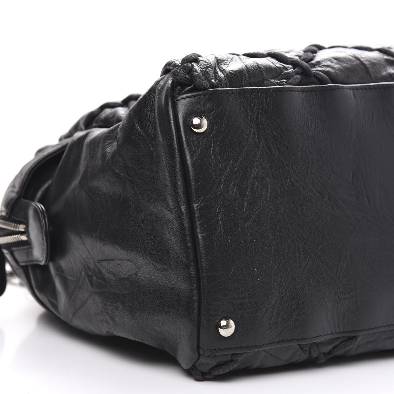 Chanel Calfskin Ultra Stitch Bowler Black 8 of 11