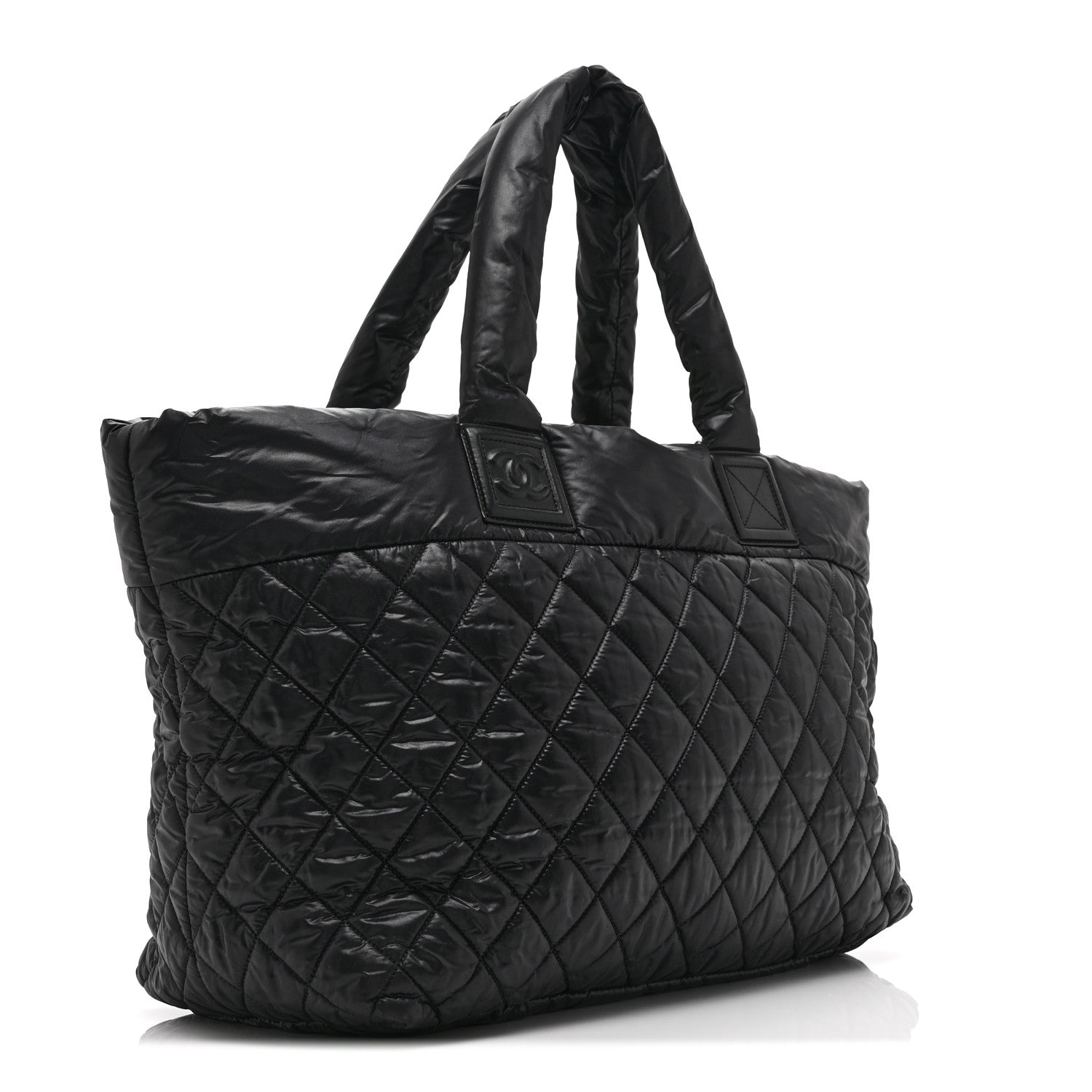 Chanel Nylon Quilted Large Coco Cocoon Tote Black 3 of 10