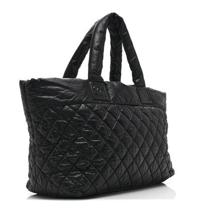 Chanel Nylon Quilted Large Coco Cocoon Tote Black 3 of 10