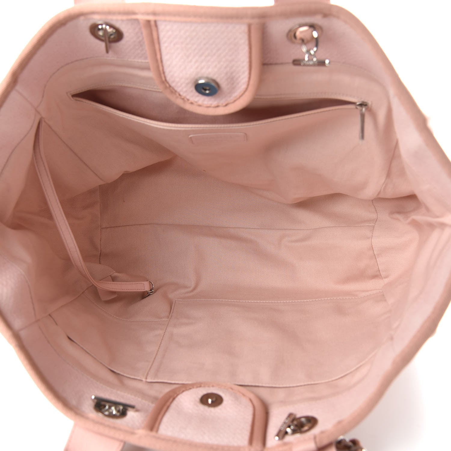 Chanel Canvas Medium Deauville Tote Light Pink 6 of 11