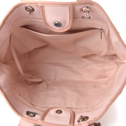 Chanel Canvas Medium Deauville Tote Light Pink 6 of 11