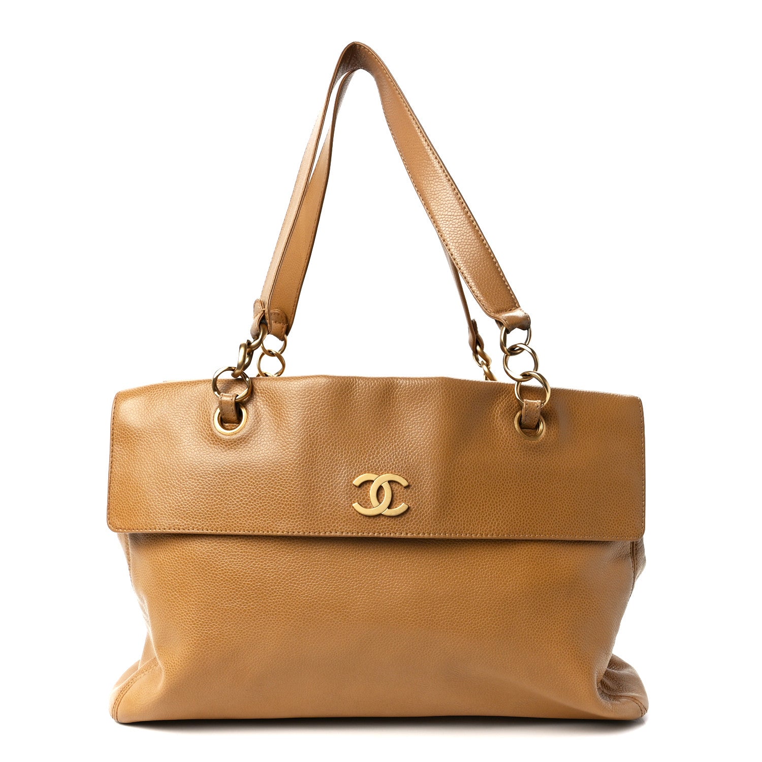 Chanel Caviar Flap Shoulder Bag Beige 1 of 11