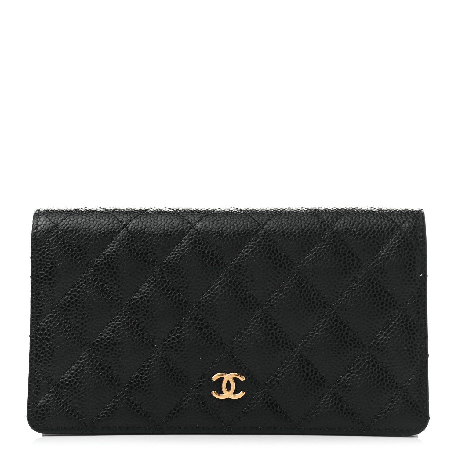 Chanel Caviar Quilted Yen Wallet Black 1 of 8