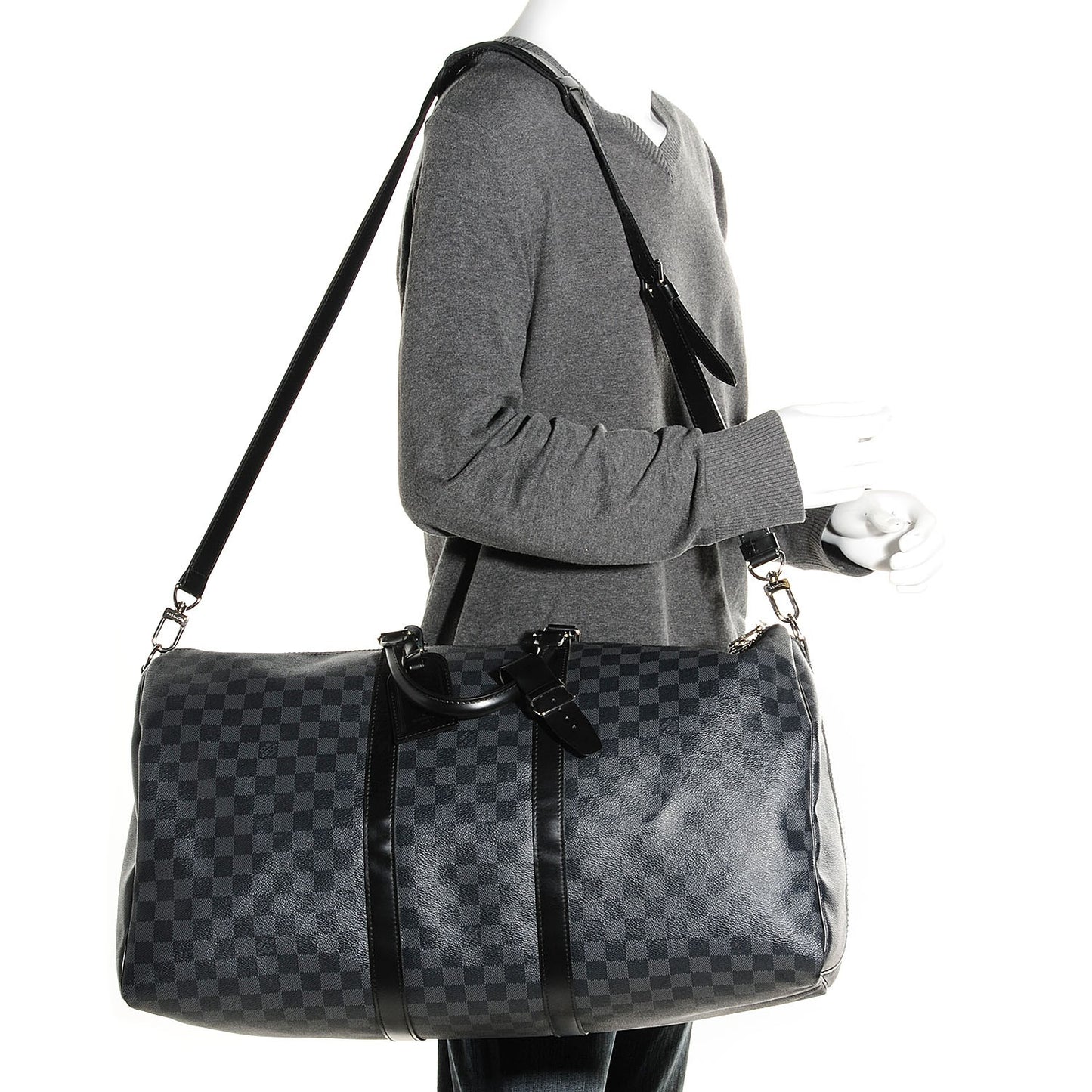 Damier Graphite Keepall Bandouliere 55