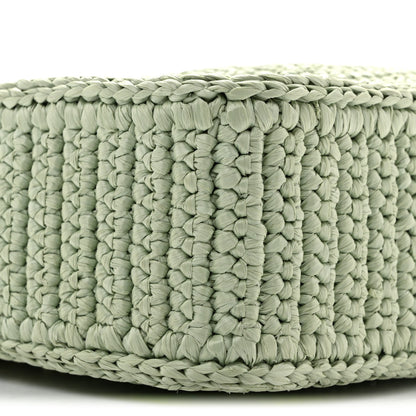 Prada Yarn Raffia Effect Crochet Re-Edition 2005 Shoulder Bag Acqua 15 of 19