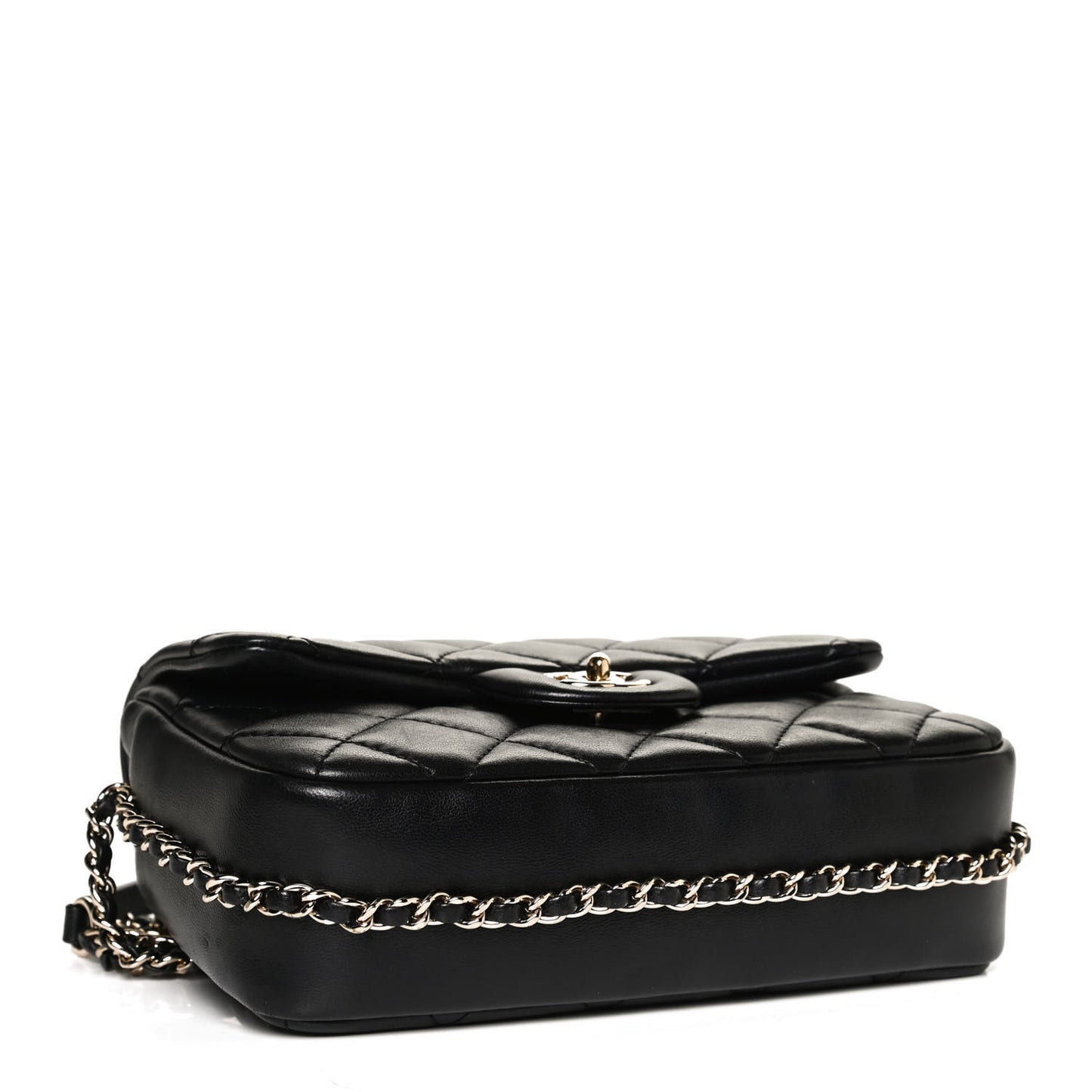 Lambskin Quilted Small My Precious Flap Black