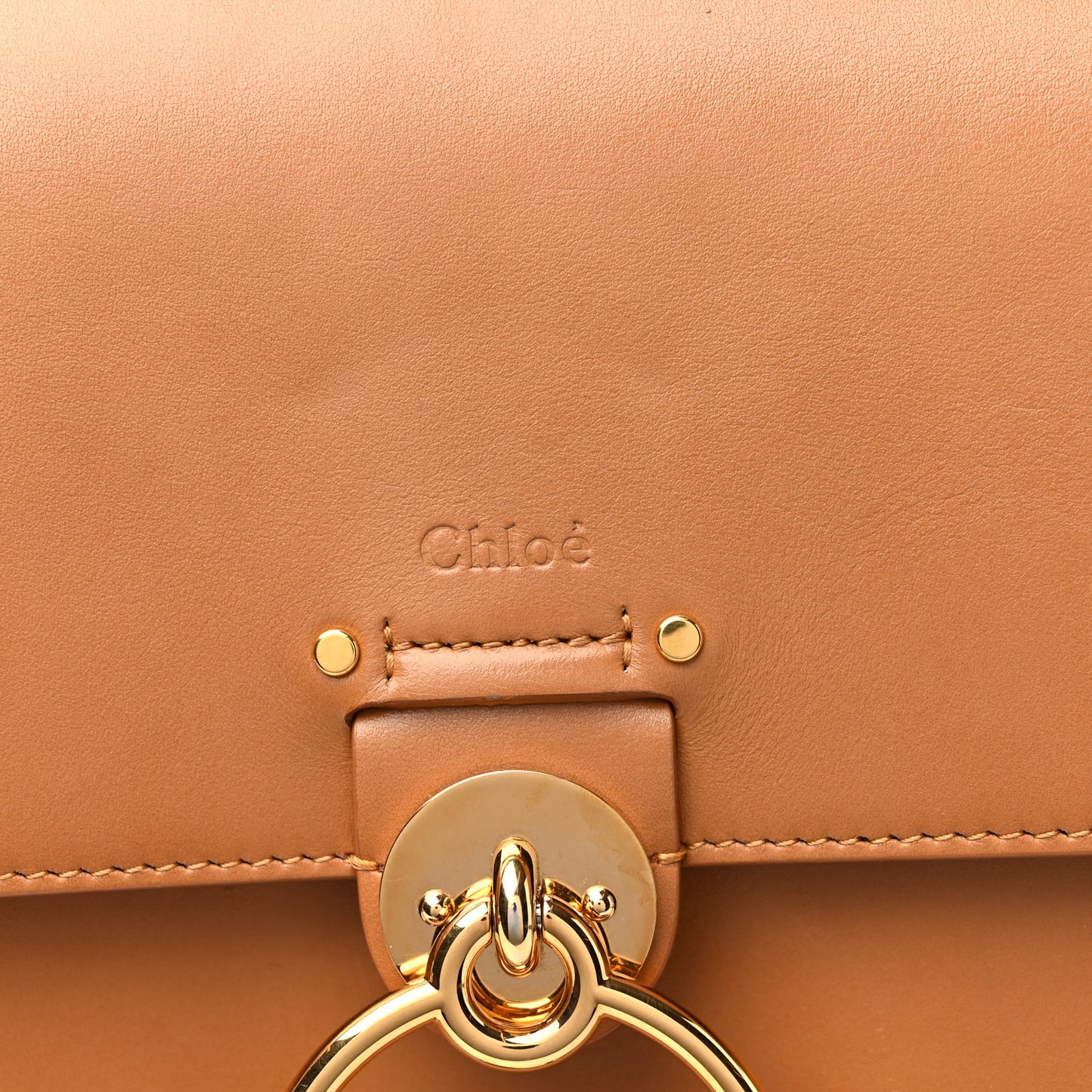Calfskin Suede Large Tess Bag Autumnal Brown