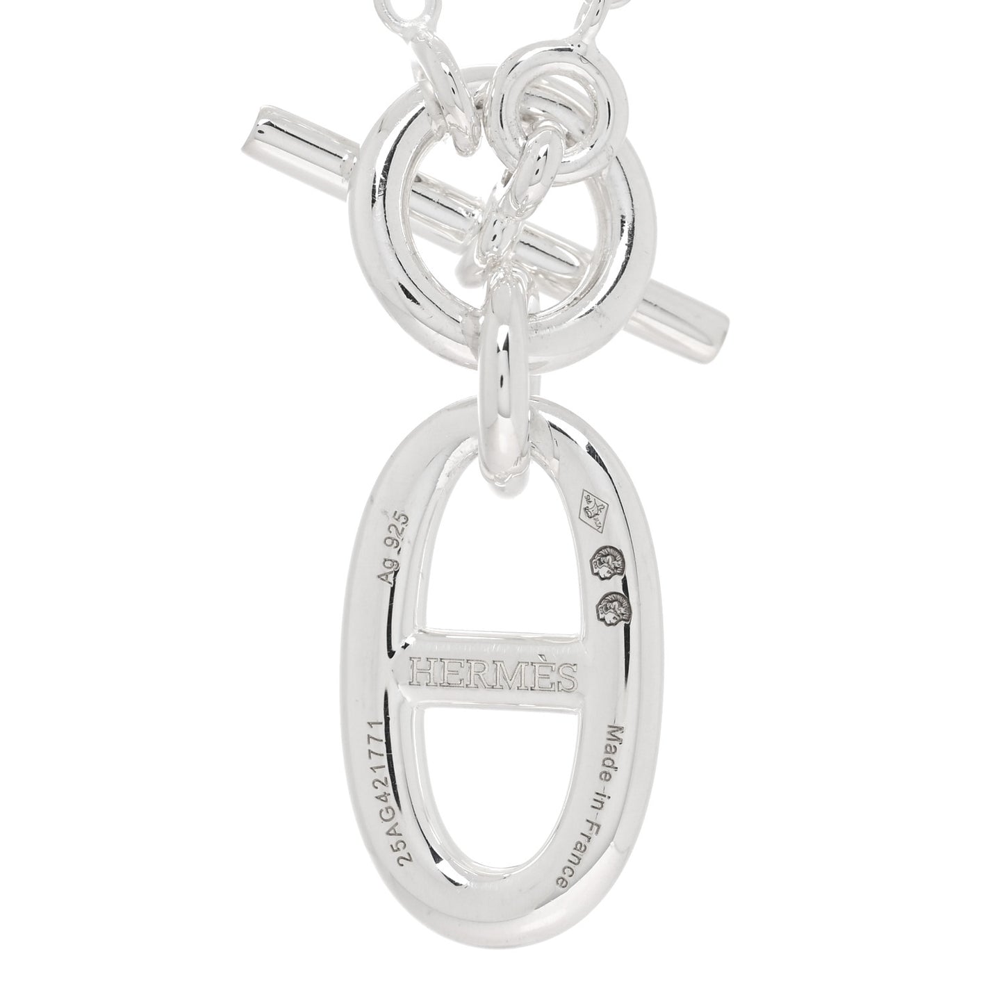 Sterling Silver Amulette Chaine d'Ancre Necklace