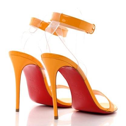 Christian Louboutin Patent PVC Jonatina 100 Sandals 38.5 Topaz Transparent 4 of 8