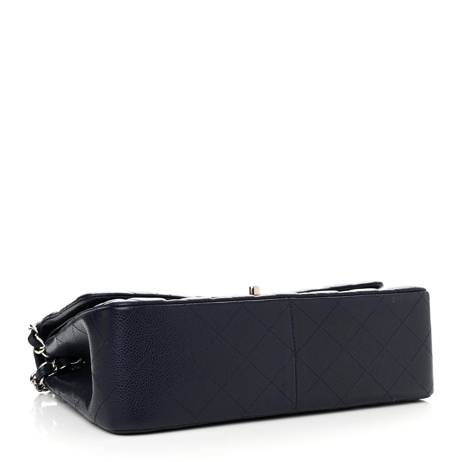 Chanel Caviar Quilted Jumbo Double Flap Navy Blue 4 of 12