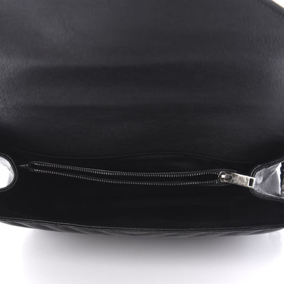Saint Laurent Sheepskin Matelasse Chevron Monogram Large College Satchel Black 5 of 9