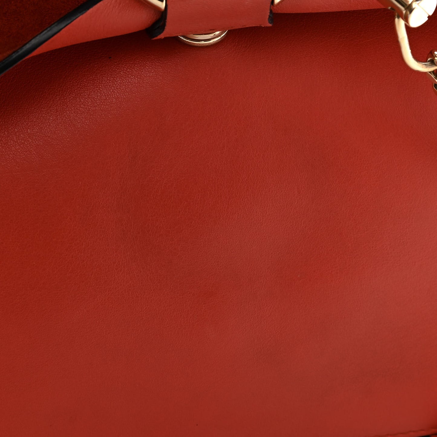 Calfskin Suede Medium Faye Shoulder Bag Sepia Red