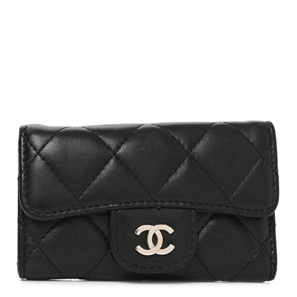 Chanel Lambskin Quilted 6 Key Holder Black 1 of 9