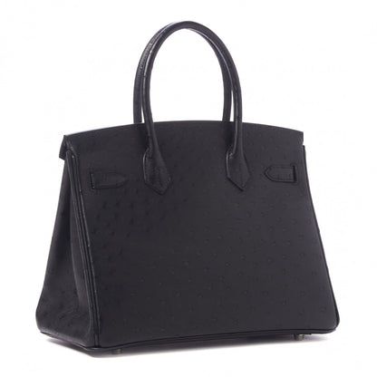 Hermes Ostrich Birkin 30 Black 3 of 33