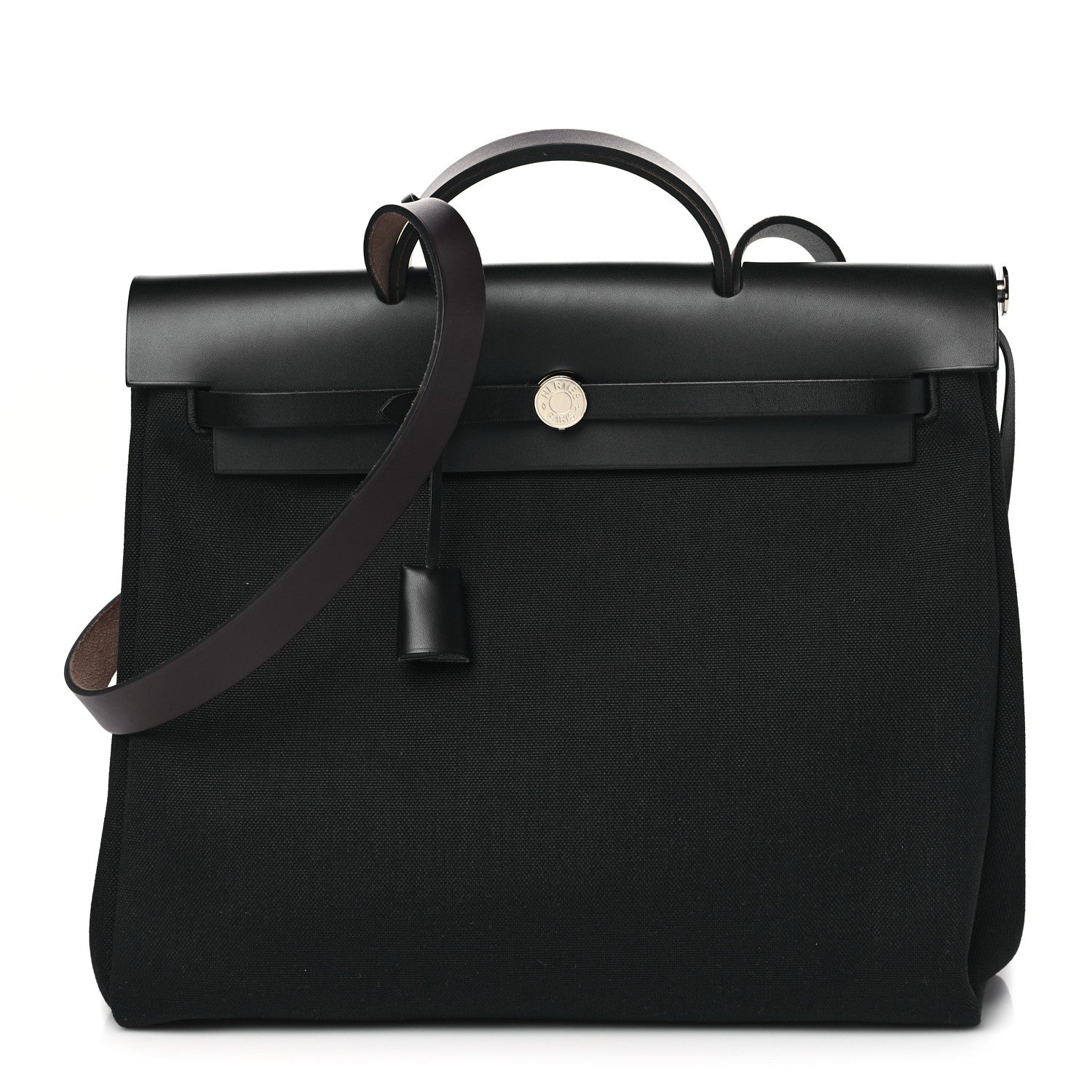 Hermes Military Toile Vache Hunter Herbag Zip 39 MM Black Deep Blue Indigo Ebene 1 of 11