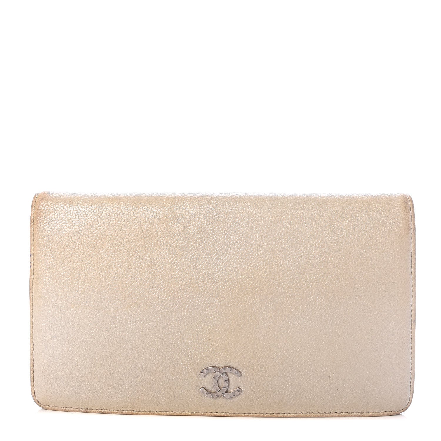 Chanel Caviar Sevruga Yen Wallet Beige 1 of 8