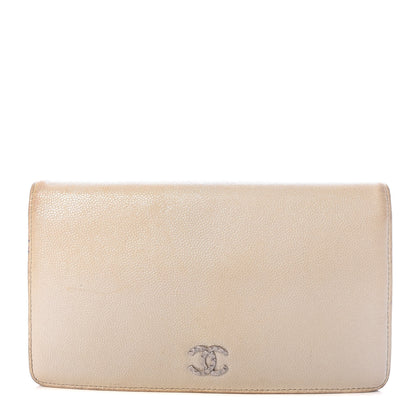 Chanel Caviar Sevruga Yen Wallet Beige 1 of 8