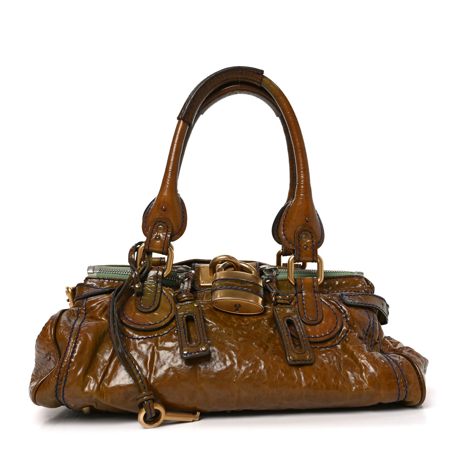 Chloe Crinkled Patent Medium Paddington Satchel 1 of 11