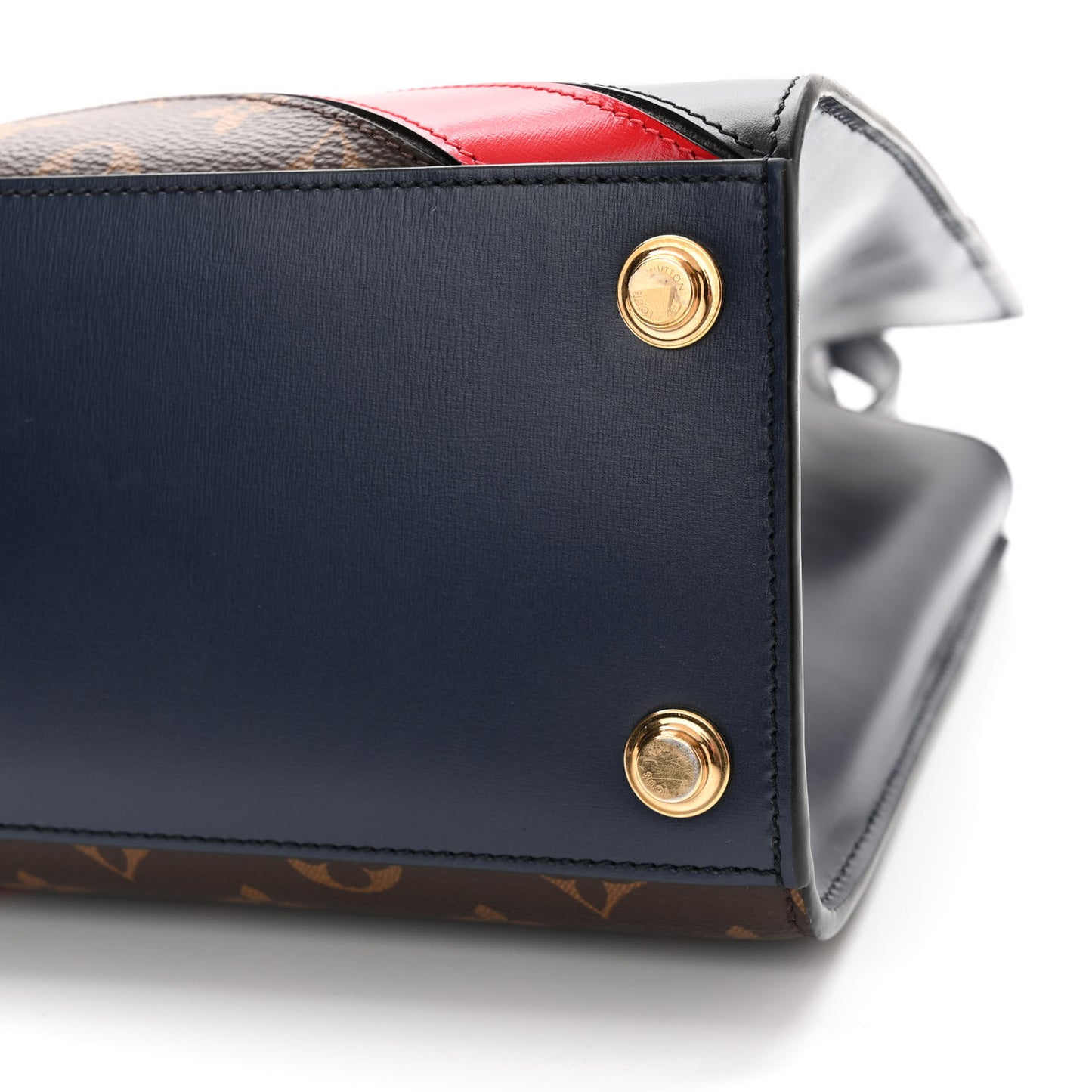 Calfskin Monogram Striped City Steamer PM Blue