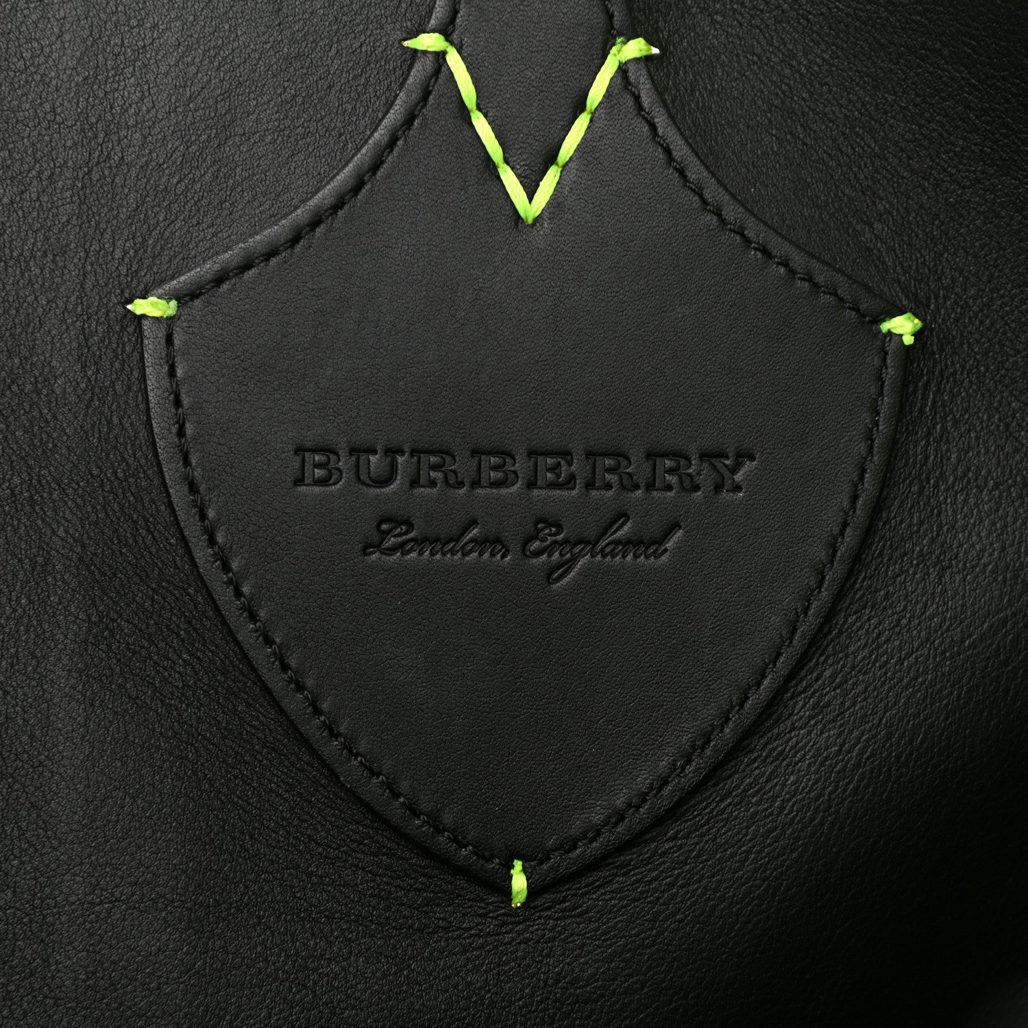 Burberry Canvas Mega Check The Giant Reversible Tote Black Neon Yellow 6 of 10