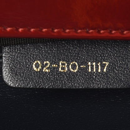 Christian Dior Metallic Patent Micro-Cannage Diorama Wallet on Chain Pouch Red 7 of 8