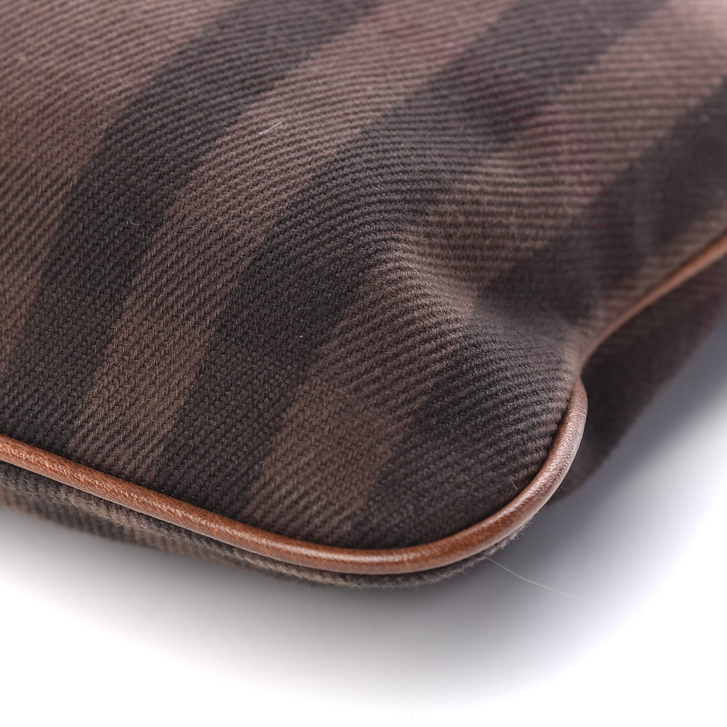 Burberry Overdyed Canvas House Check Flat Crossbody Messenger Bag Dark Brown 10 of 11