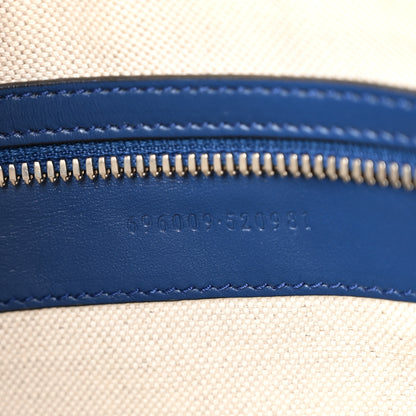 Gucci Calfskin GG Tennis Embossed Medium Wristlet Messenger Bag Intense Metal Blue 7 of 10