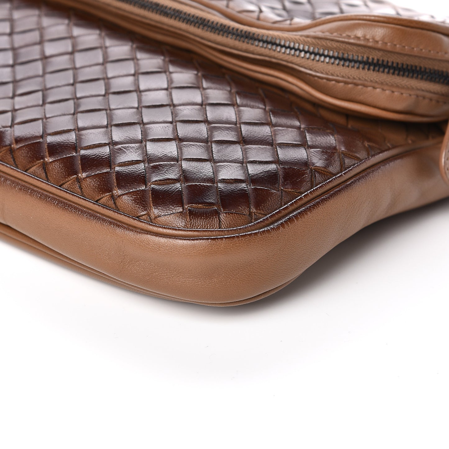 Nappa Intrecciato Ombre Crossbody Flap Chene