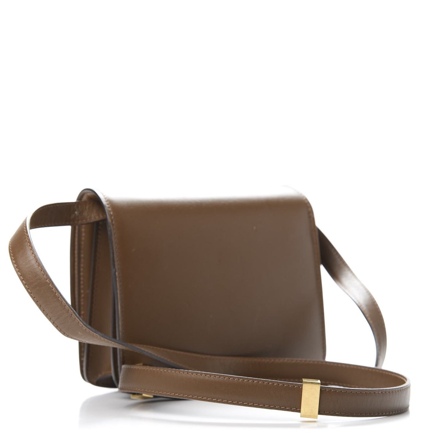 Smooth Calfskin Small Classic Box Flap Bag Camel