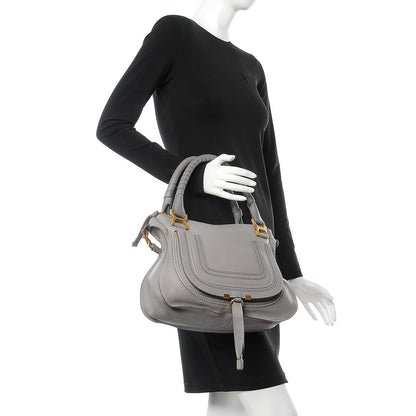 Chloe Calfskin Small Marcie Satchel Cashmere Grey 2 of 8