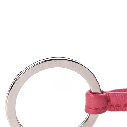 Hermes Lambskin Carmen Tassel Key Holder Rose Shocking 4 of 5