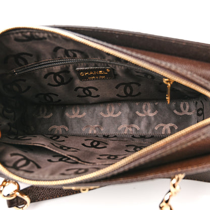 Chanel Caviar Chocolate Bar Quilted Shoulder Bag Dark Brown 4 of 10