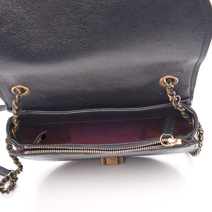 Chanel Shiny Calfskin Goatskin Quilted Small Coco Curve Messenger Flap Black 5 of 9