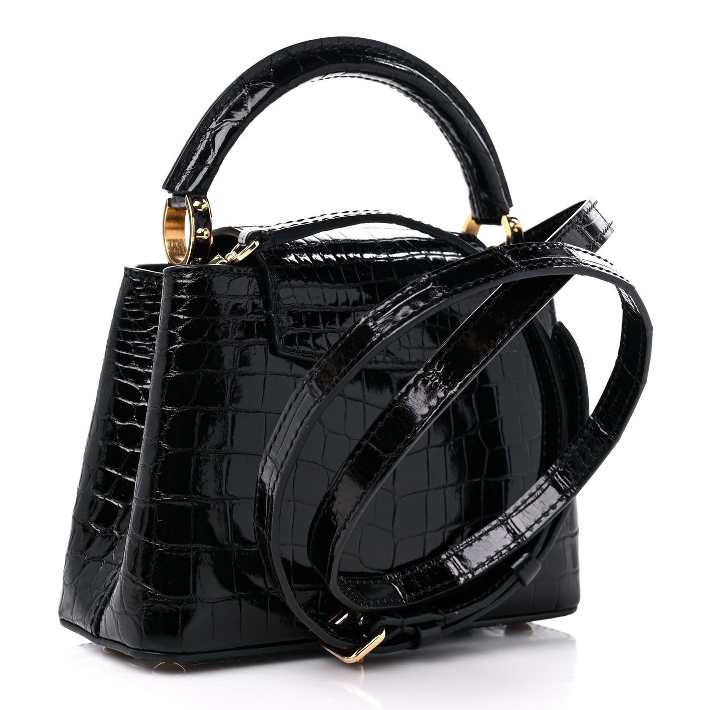 Crocodile Mini Capucines Black