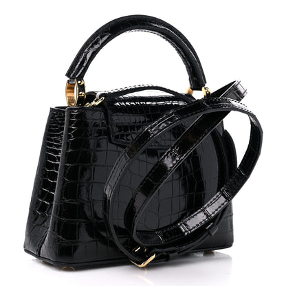 Louis Vuitton Crocodile Mini Capucines Black 3 of 11