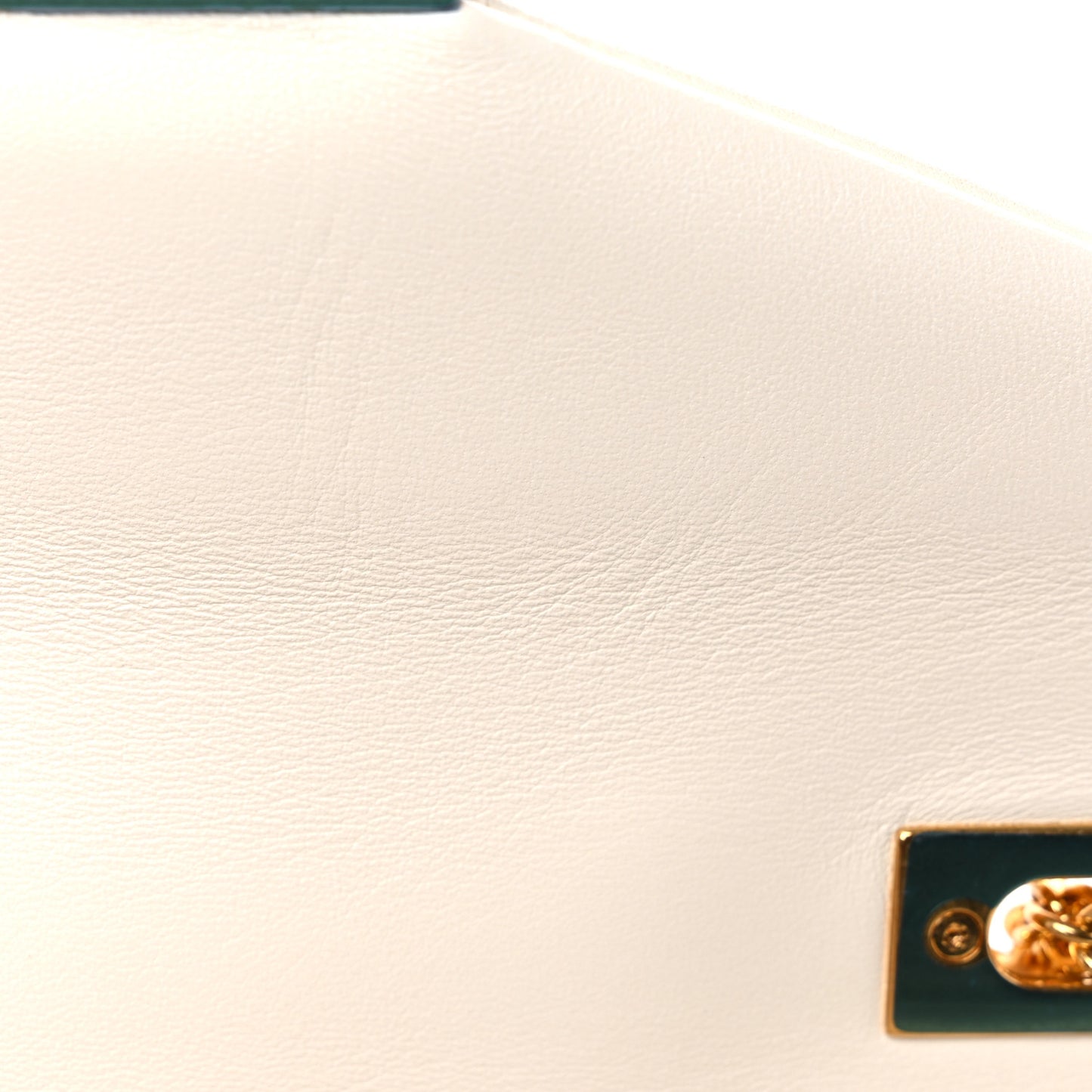 Nappa One Stud Chain Clutch Ivory
