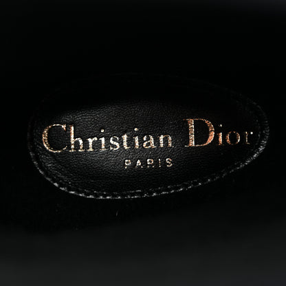 Christian Dior Velvet Oblique Granville Espadrille Boots 37 Deep Blue 8 of 11