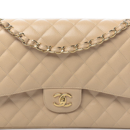 Chanel Caviar Quilted Jumbo Double Flap Beige Clair 10 of 10