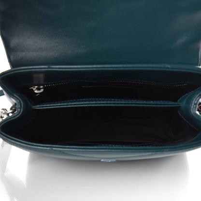 Saint Laurent Calfskin Y Quilted Monogram Toy Loulou Satchel Dark Turquoise 5 of 8