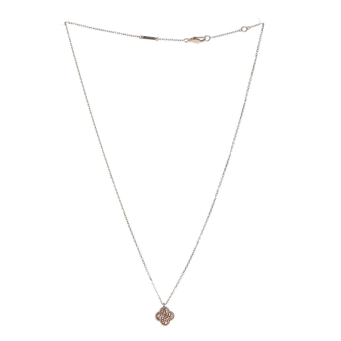 18K Rose Gold Sweet Alhambra Pendant Necklace