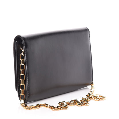 Louis Vuitton Calfskin Chain Louise MM Black 3 of 9