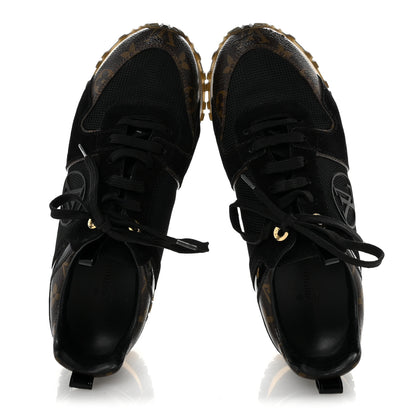 Louis Vuitton Suede Monogram Run Away Sneakers 37 Black 2 of 11