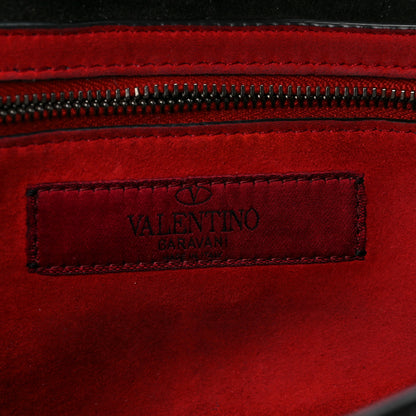 Valentino Garavani Craquele Nappa Rockstud Spike Wallet on Chain Black 6 of 8