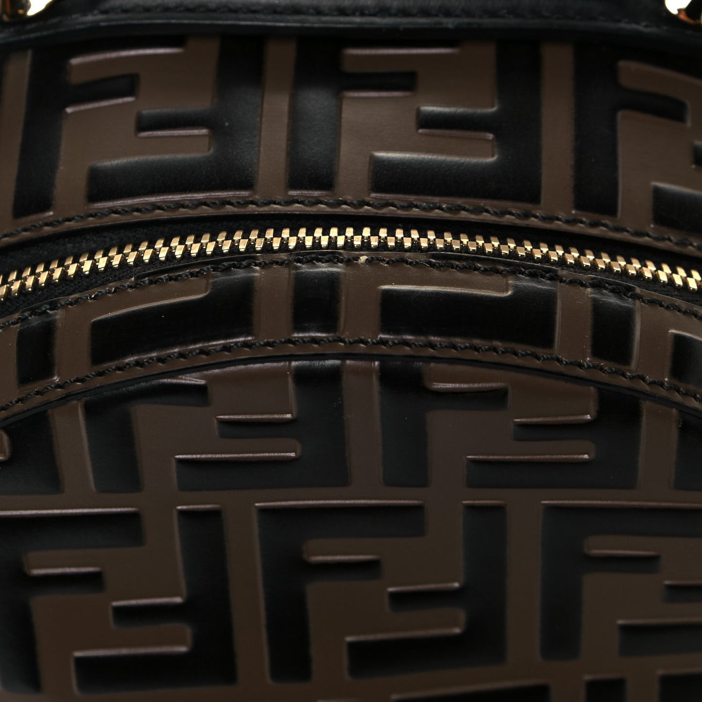 Vitello Bi-Color FF 1974 Embossed Mini Backpack Maya Black