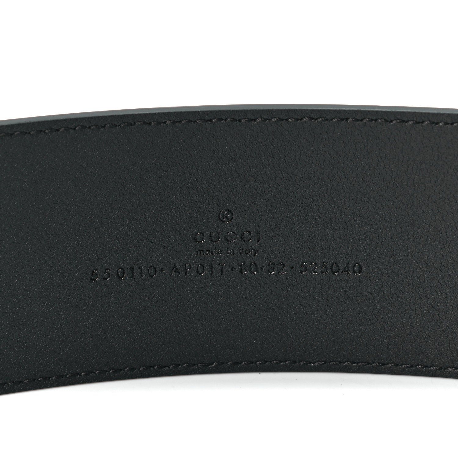 Gucci Calfskin Crystal Double G 55mm Belt 80 32 Black 3 of 4