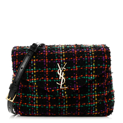 Saint Laurent Tweed Toy Loulou Shoulder Bag Black 1 of 10