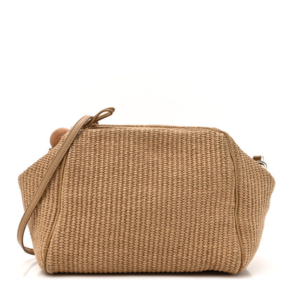 Loro Piana Cotton Raffia Puffy Pouch Clutch Bag 1 of 13