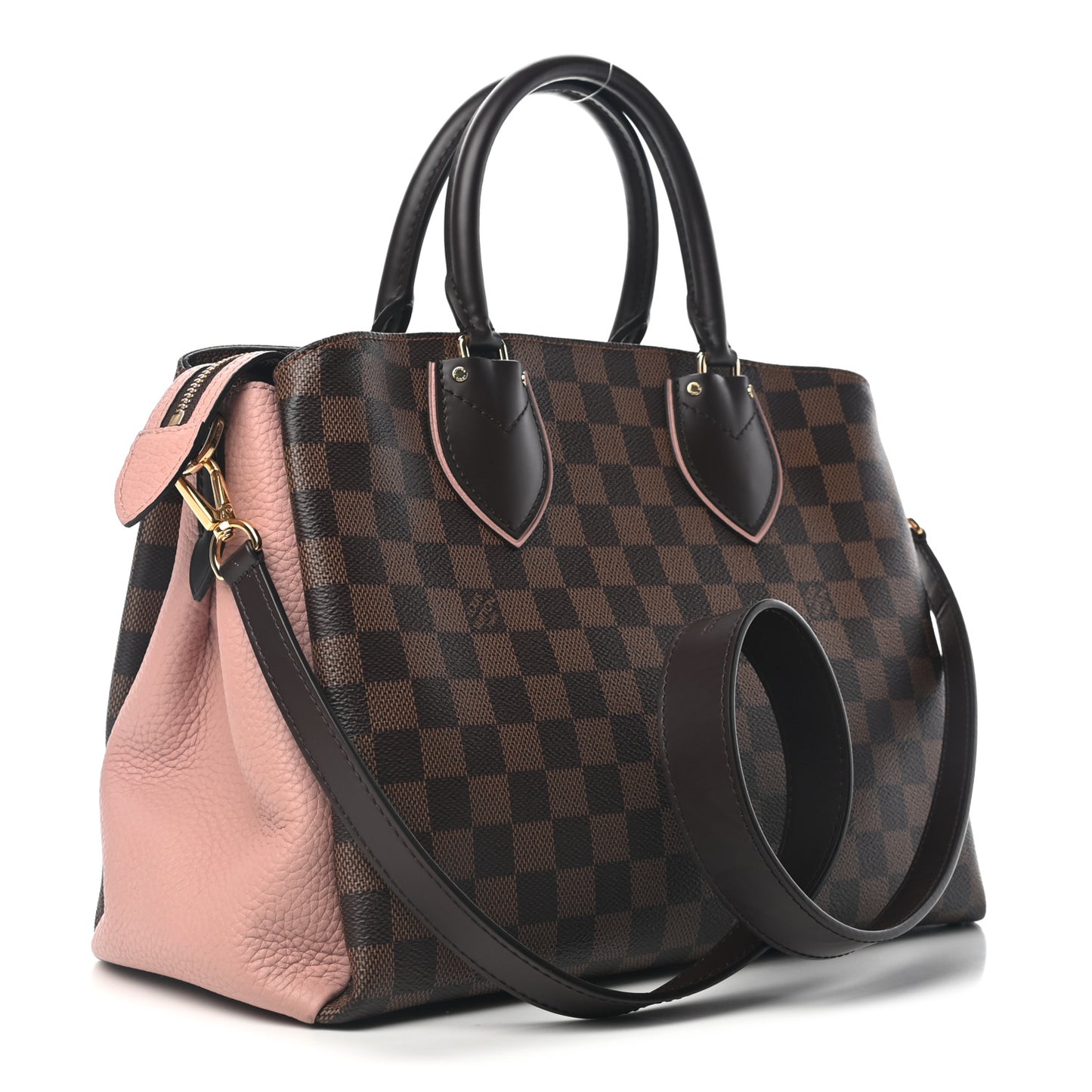 Cuir Taurillon Damier Ebene Normandy Magnolia
